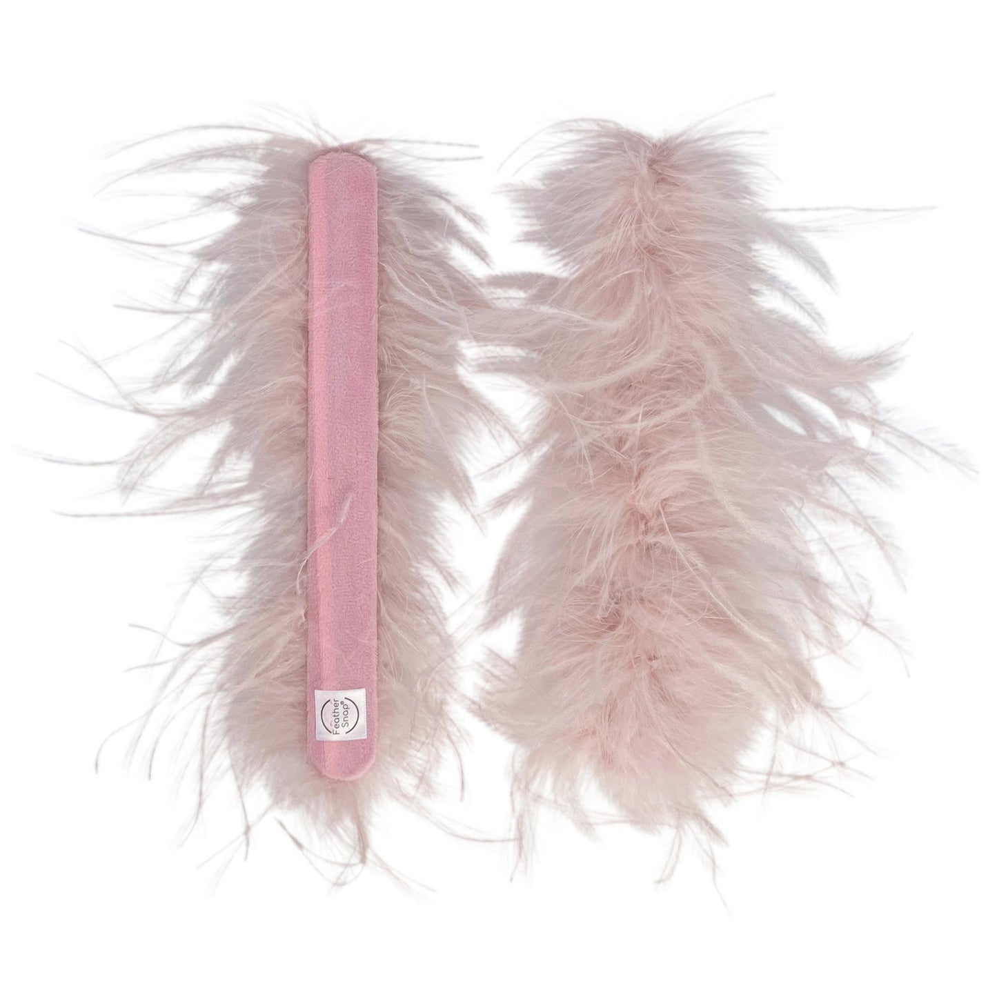 Light Pink Ostrich Feather Cuff Bracelet Pair - JUMBO Full Volume