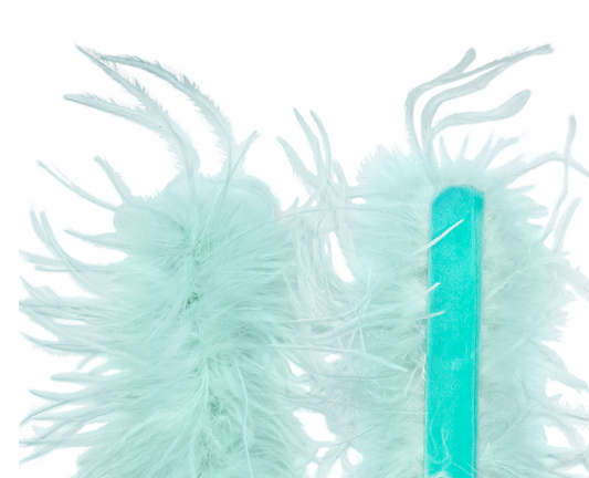 Mint Ostrich Feather Cuff Bracelet Pair - Full Volume *NEW IN*