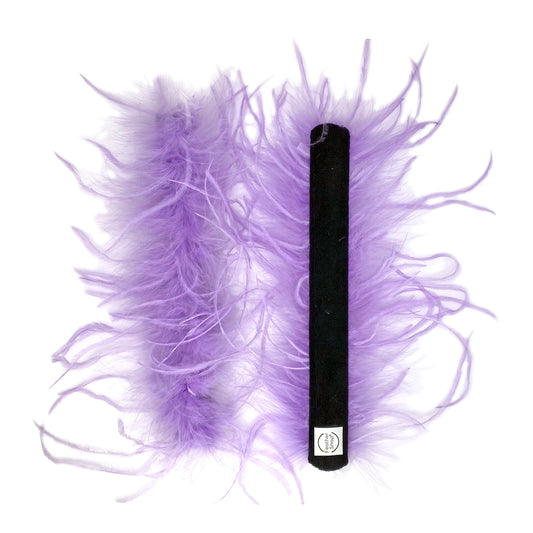 Lilac Ostrich Feather Cuff Bracelet Pair - Full Volume